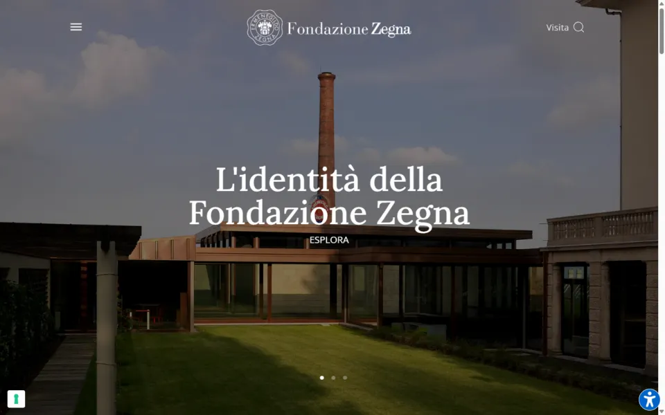 Fondazione Zegna website built by REGICODE