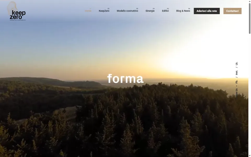 Keepzero website built by REGICODE