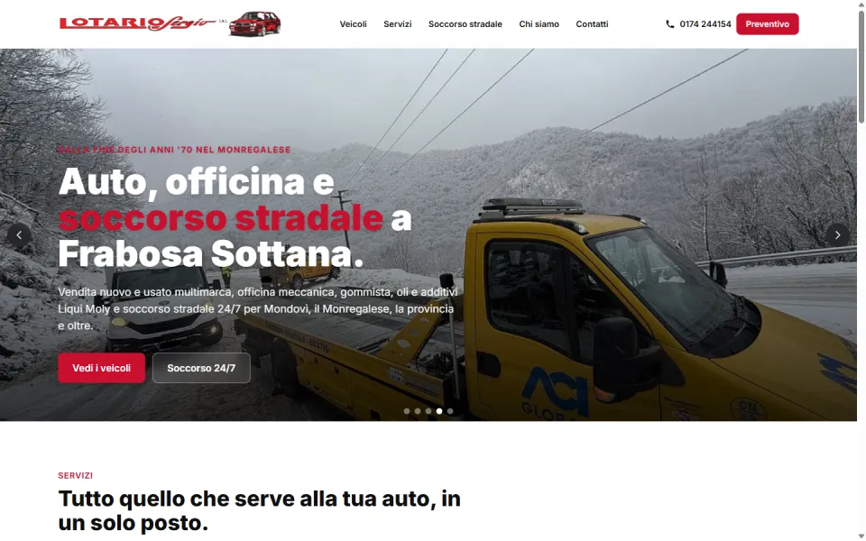 Lotario Sergio website built by REGICODE