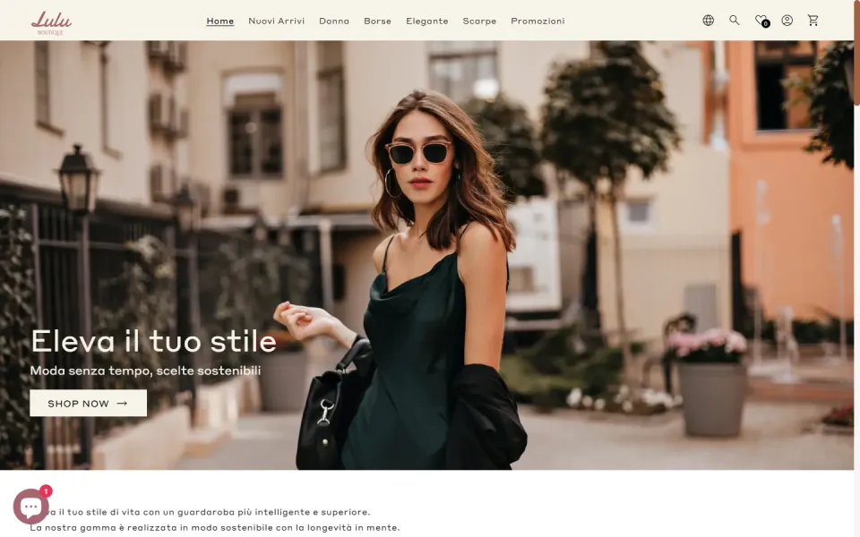 Lulu Boutique website built by REGICODE