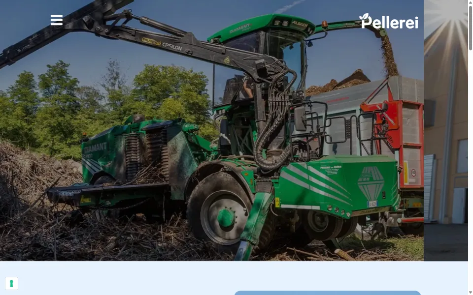 Pellerei Energia website built by REGICODE